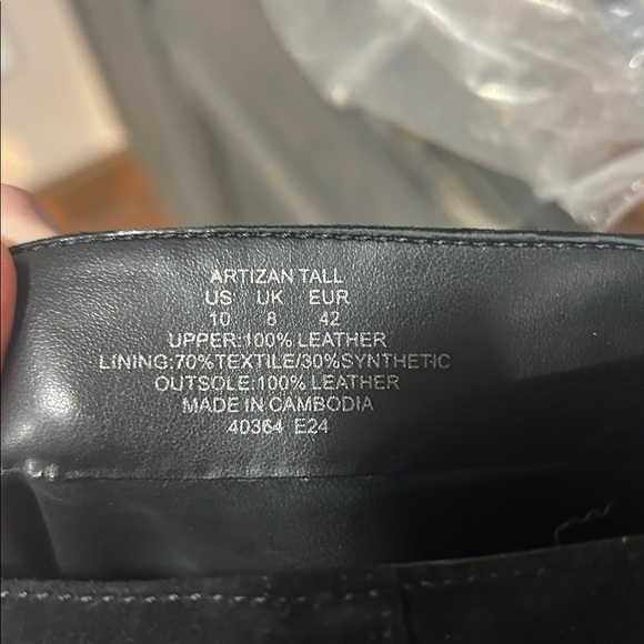 Lauren Ralph Lauren Over the Knee Black leather Boots new in box size 10 - Picture 9 of 11